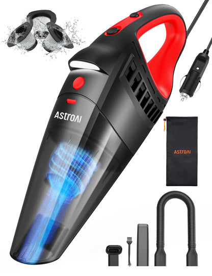AstroAI Aspiradora y accesorios para automóvil, mini aspirad