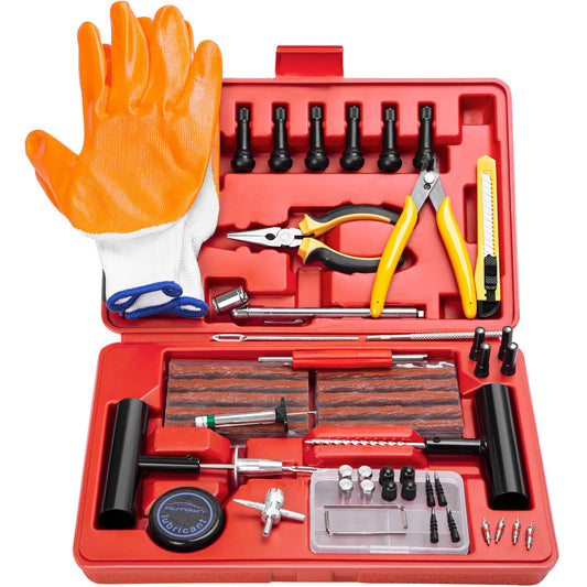 Kit de reparación de neumáticos planos, 74 piezas de tapones