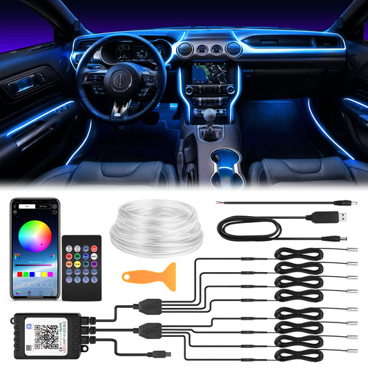 Tira de luces LED para interiores de automóvil de 400 pulgad