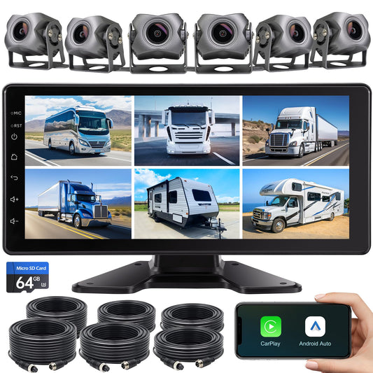 Cámara de tablero de 6 canales 1080P Sistema de cámara de re