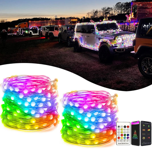 Nicoko Luces de hadas de CC de 12 V que cambian de color con