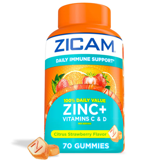 Zicam Apoyo inmunológico diario, suplemento de gomita, zinc,