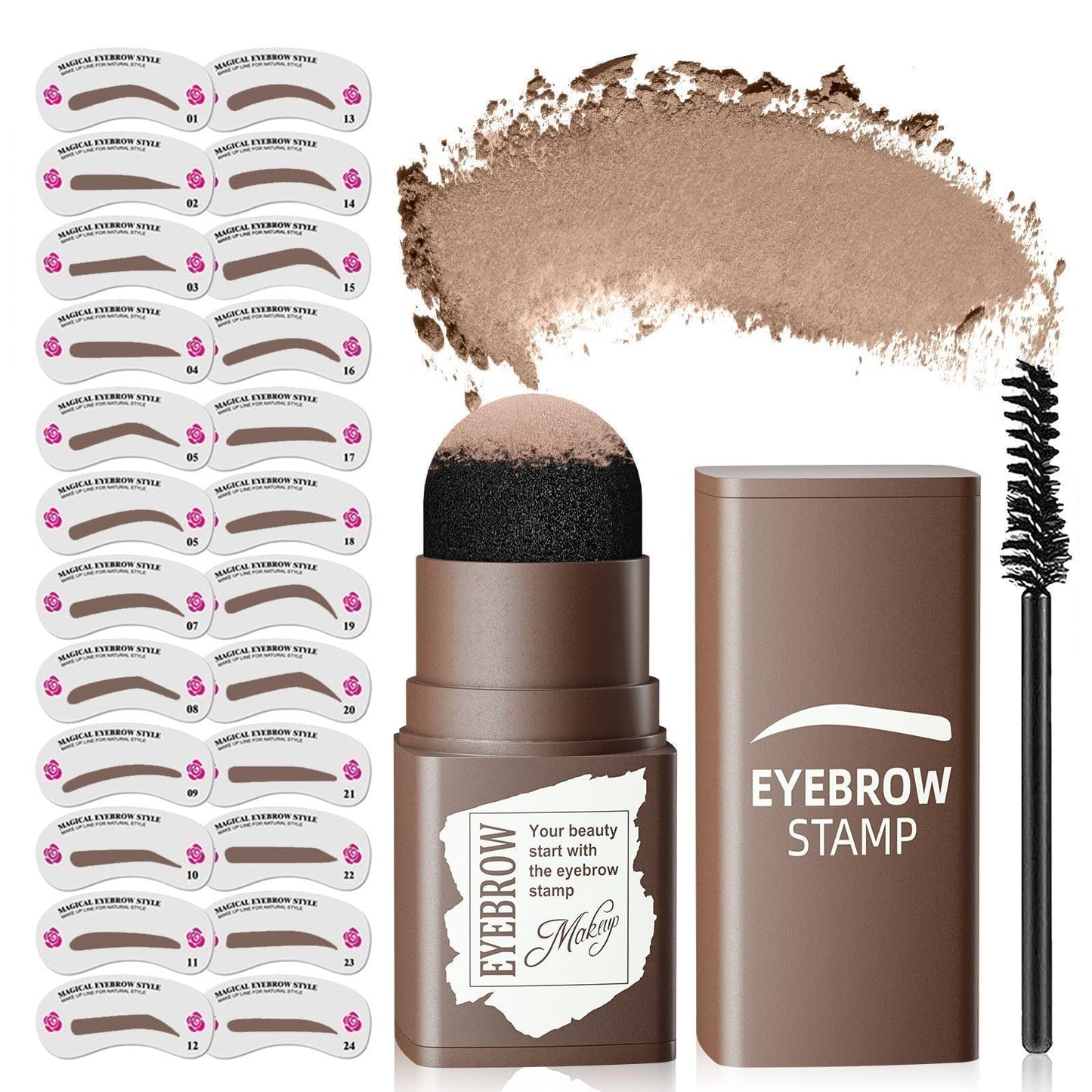 Kit de plantillas de sellos para cejas, cejas de larga durac