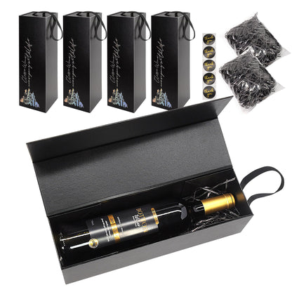 YINGHECX Paquete de 5 cajas de regalo de vino, con asa, bote