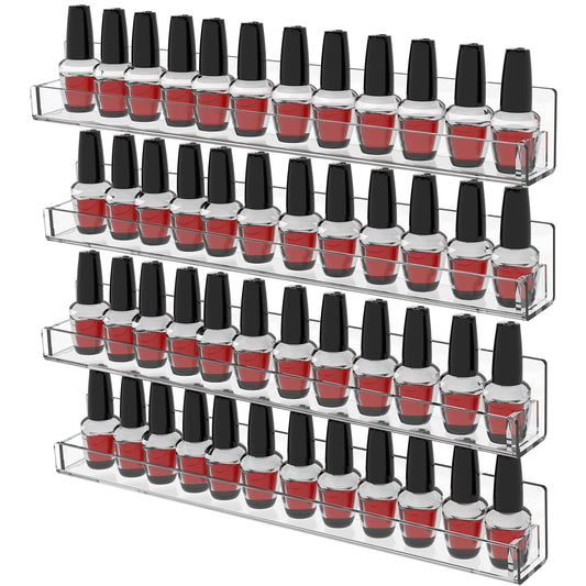 4 estantes colgantes para esmalte de uñas, estantes organiza