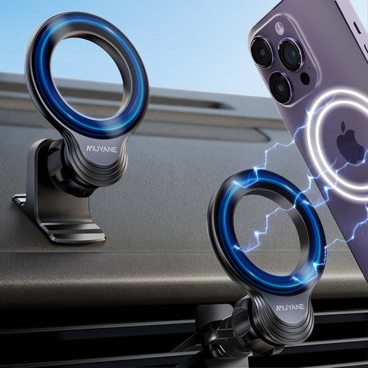 Magsafe - Soporte magnético para automóvil, con 2 anillos de