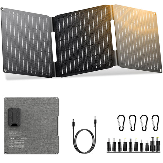 ZeroKor - Cargador de panel solar portátil de 30 W, kit de p