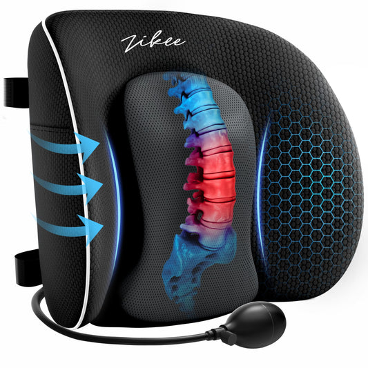 ZIKEE Almohada de apoyo lumbar con bolsa de aire para silla