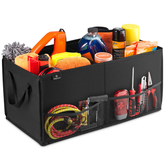 Organizador plegable para maletero de automóvil, color negro
