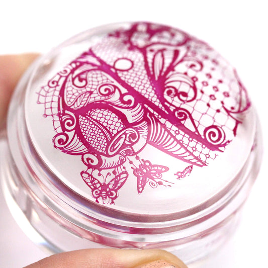 Whats Up Nails - Sello y raspador transparente ampliado para