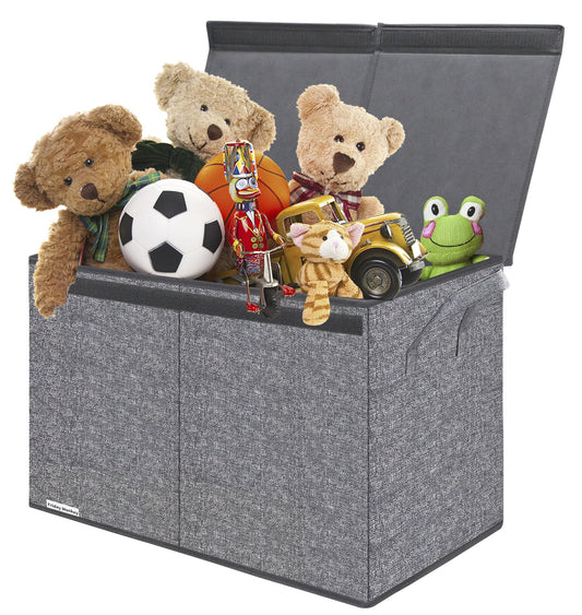 ZMGCWJX - Caja de juguetes grande resistente con tapas y asas, cesta o