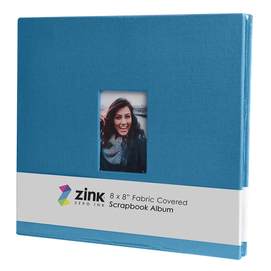 Zink Álbum de fotos cubierto de tela de 8 x 8 pulgadas con v