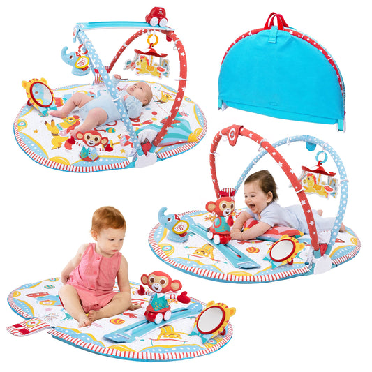 Yookidoo Circus Baby Playmat Gym. con móvil motorizado musical, almoha