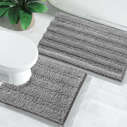 Yimobra Juego de 2 alfombras de baño lavables, antideslizant